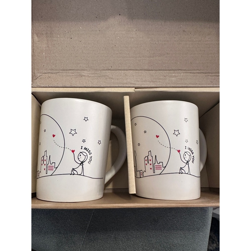 Human Touch Two Mugs For Soulmates Sharing Love Coffee Tea Gift Set